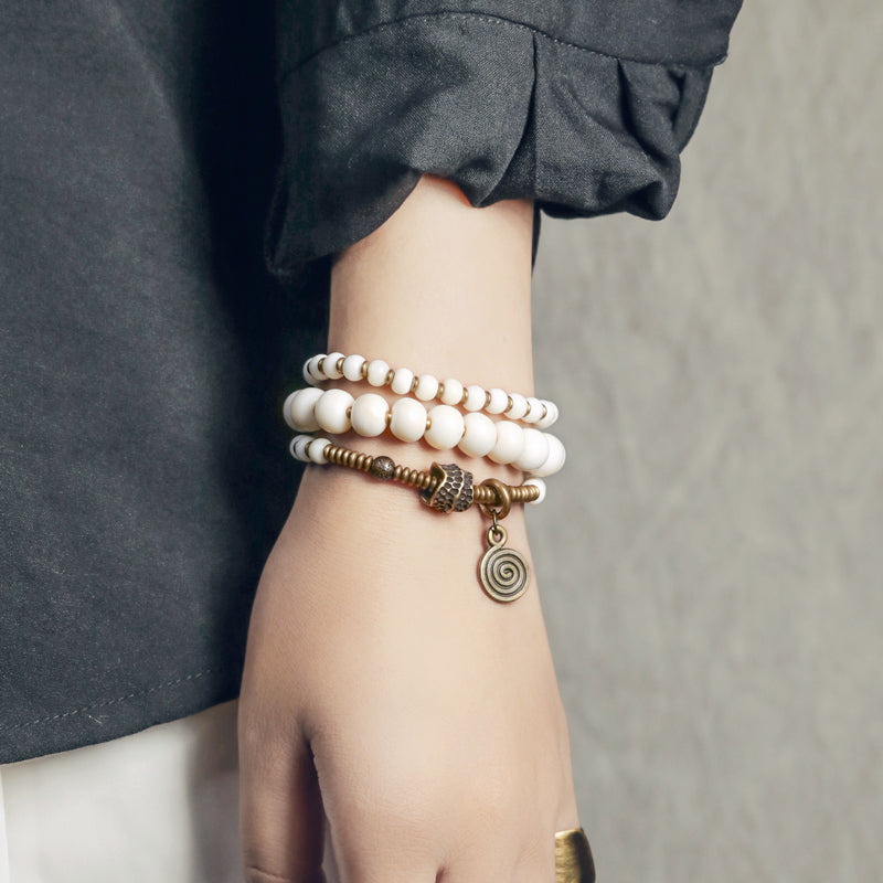 Curved Blossom Multi-Layer Wrap Bracelet | Zen Ara Grove