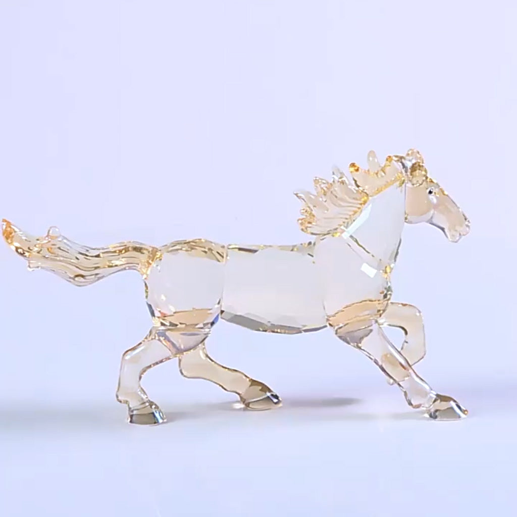 Galloping Crystal Glass Horse Figurine – A Symbol of Freedom and Power | Zen Ara Grove