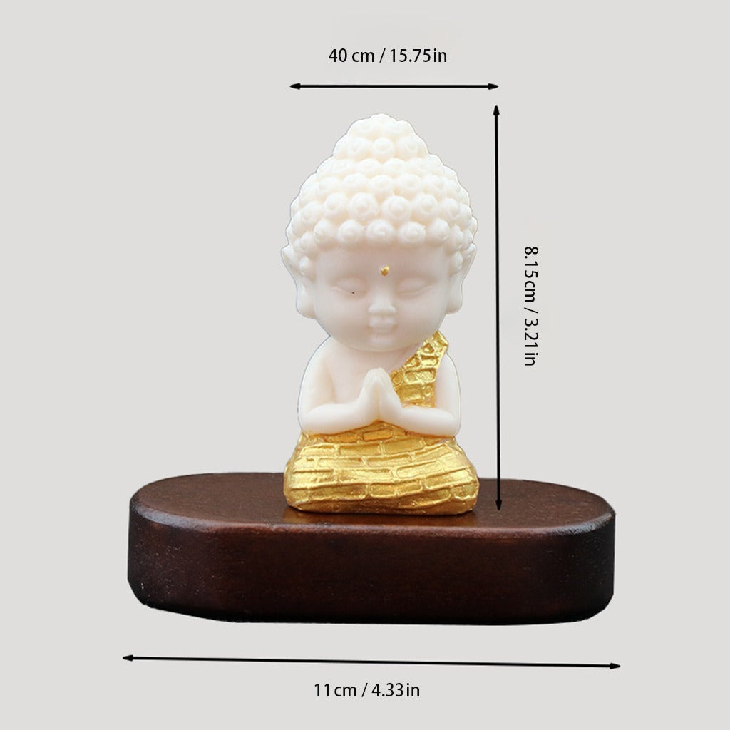 Handmade Golden Lotus Buddha Figurine – Symbol of Serenity, Wisdom & Inner Peace | Zen Ara Grove