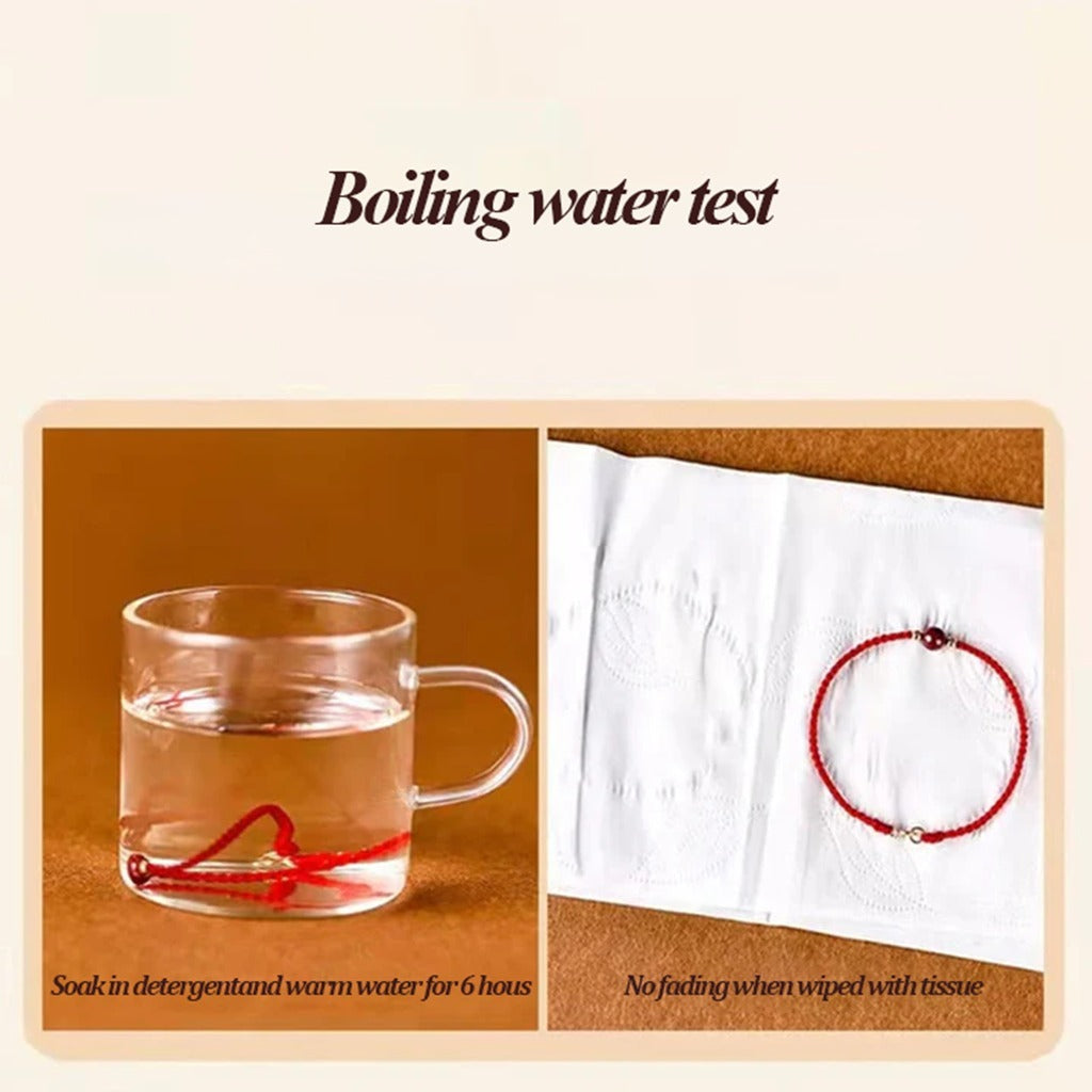 Fully Square Knot Woven Rope with Bead Accents Adjustable Fit – Four-Fold Harmony and Prosperity | Zen Ara Grove