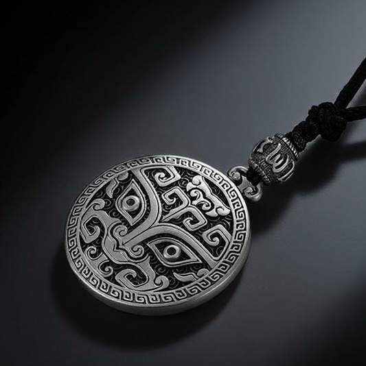 Ancient Taotie Totem Necklace – Symbol of Bravery & Prosperity | Zen Ara Grove