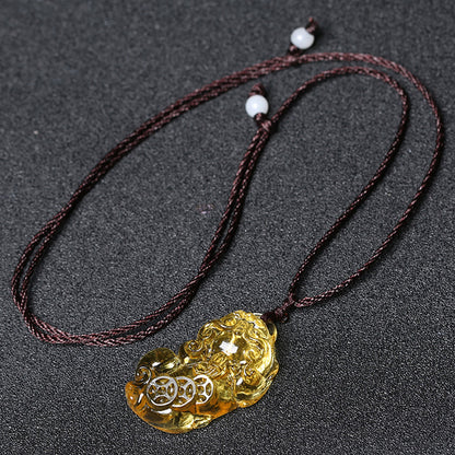 Limited Time Offer · Purple Crystal Glass Pixiu Pendant – Symbol of Blessing and Good Fortune | Zen Ara Grove