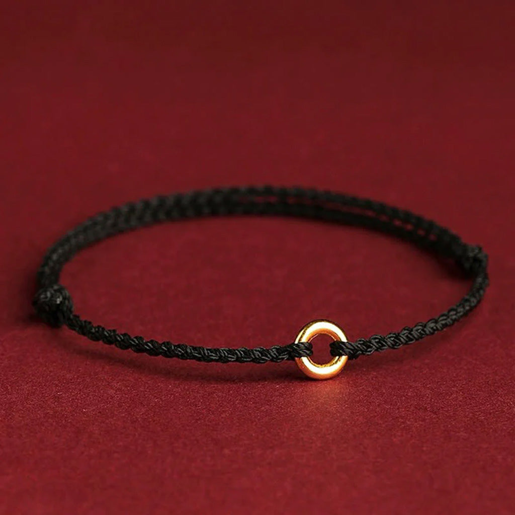 Adjustable Hand-Braided Circle Bracelet or Anklet — Balance & Connection