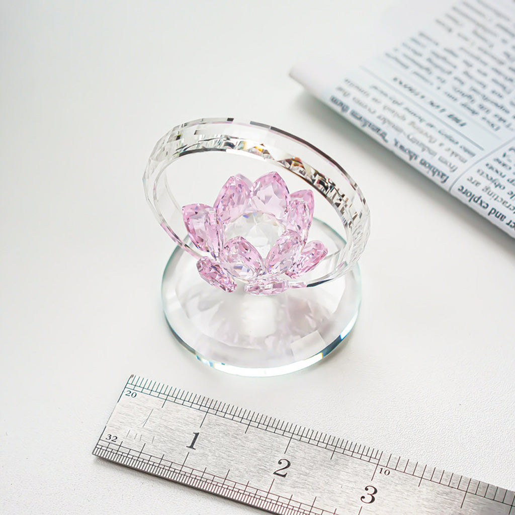 Multicolor Glass Lotus Ornament – Blooming with Light and Serenity | Zen Ara Grove