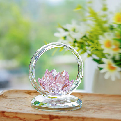 Multicolor Glass Lotus Ornament – Blooming with Light and Serenity | Zen Ara Grove
