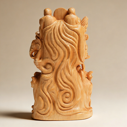 Handcrafted Eighteen Arhats Dragon and Tiger Taming Buddha Figurine – Strength & Protection | Zen Ara Grove