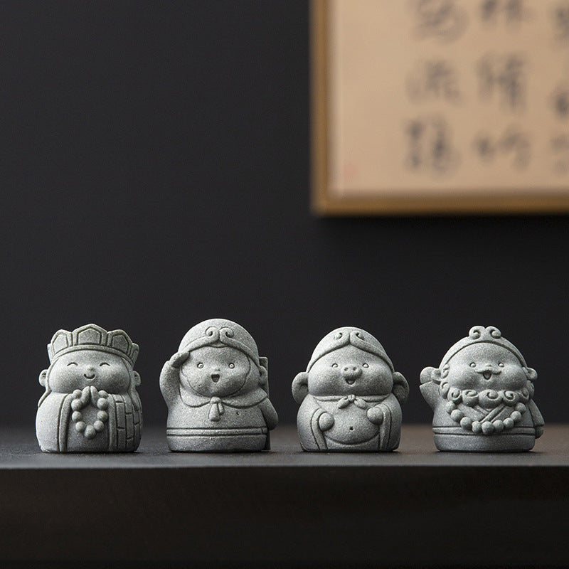 Blue Sandstone Monkey King Guardian Figurine – Journey Spirit Edition | Zen Ara Grove