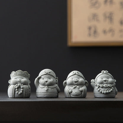 Blue Sandstone Monkey King Guardian Figurine – Journey Spirit Edition | Zen Ara Grove