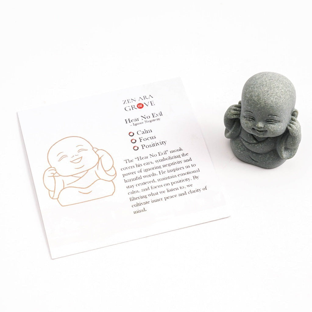Green Sandstone"The Meaning Behind the Pose of the Monks"— Meaning Card Set | Zen Ara Grove