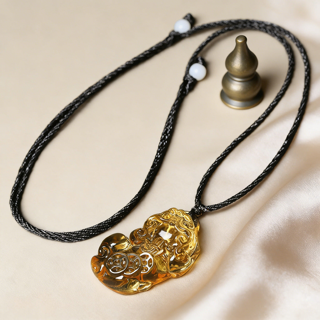 Limited Time Offer · Purple Crystal Glass Pixiu Pendant – Symbol of Blessing and Good Fortune | Zen Ara Grove