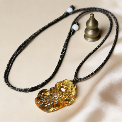 Limited Time Offer · Purple Crystal Glass Pixiu Pendant – Symbol of Blessing and Good Fortune | Zen Ara Grove
