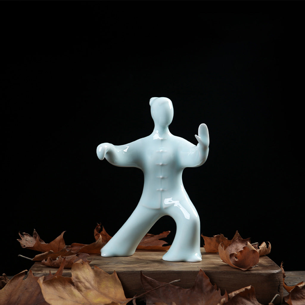 Kung Fu Tai Chi Master Ceramic Figurine | Zen Ara Grove