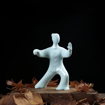 Kung Fu Tai Chi Master Ceramic Figurine | Zen Ara Grove