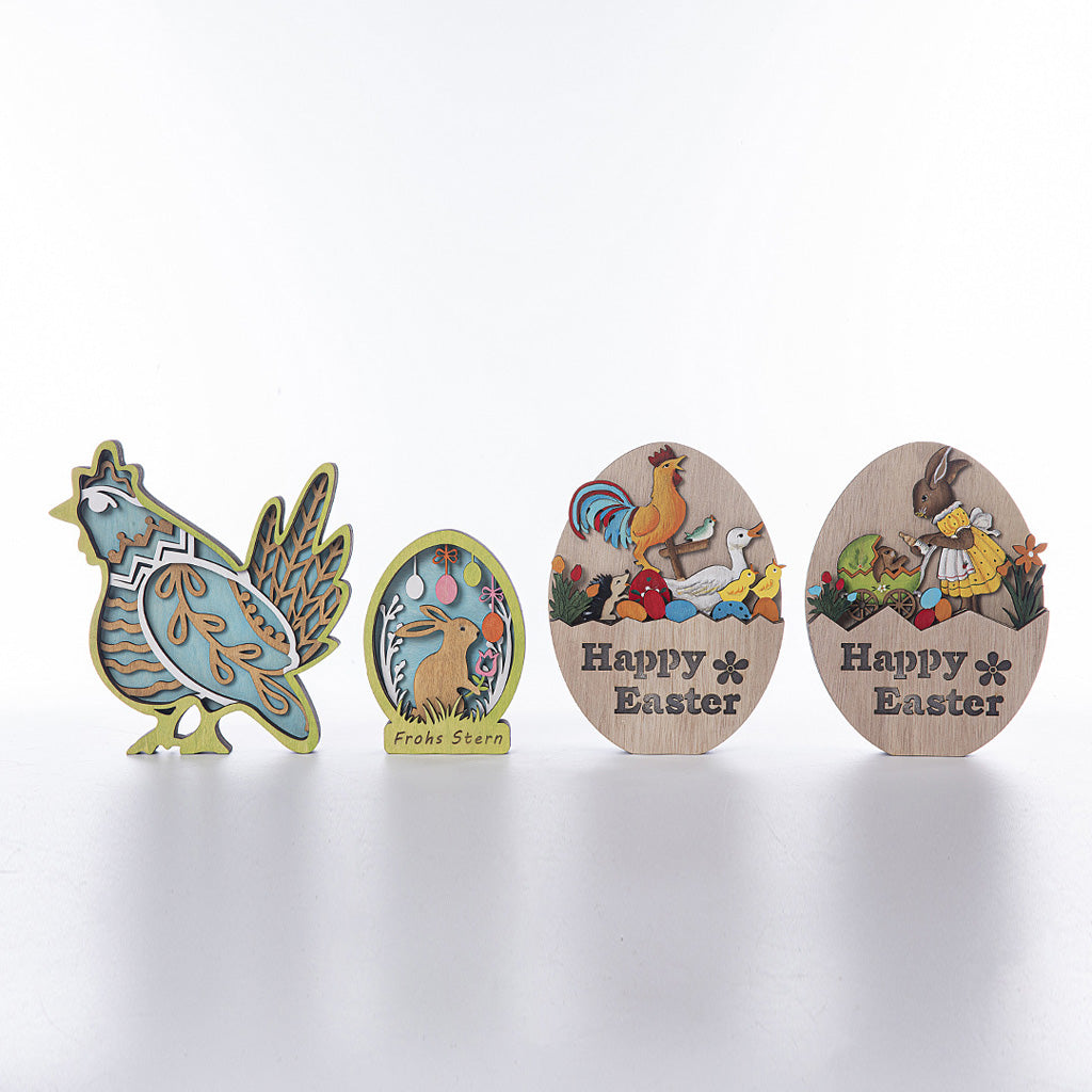 Easter Wooden LED Bunny & Chicken Décor – Symbol of Light & Hope | Zen Ara Grove