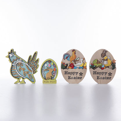 Easter Wooden LED Bunny & Chicken Décor – Symbol of Light & Hope | Zen Ara Grove
