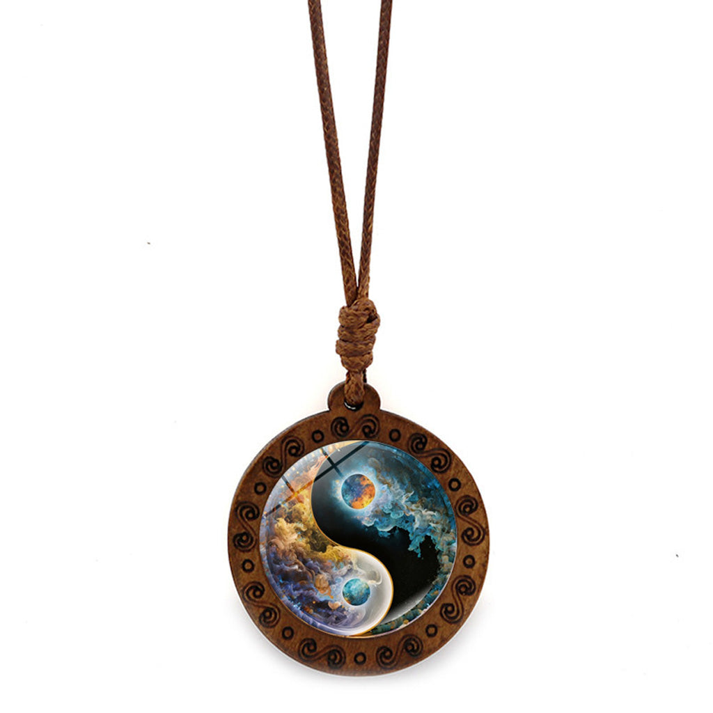 Limited Time Offer · Yin-Yang Galaxy Wood Necklace – Balance & Harmony | Zen Ara Grove