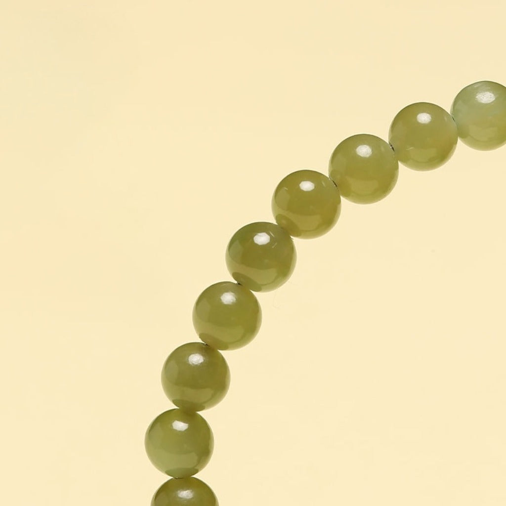 Wood & Jade Dual-Layer Mala · Bodhi Serenity