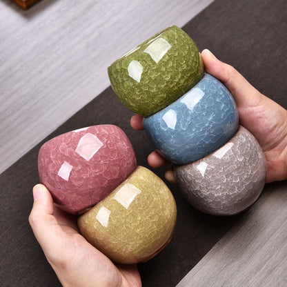 Celestial Crackle Zen Teacup