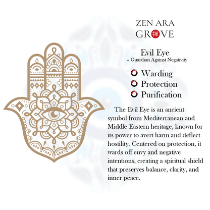 Handwoven Evil Eye Bracelet with Alloy Center – Charm of Protection | Zen Ara Grove