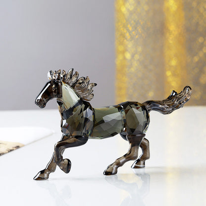 Galloping Crystal Glass Horse Figurine – A Symbol of Freedom and Power | Zen Ara Grove