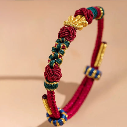 DIY Handwoven Red Cord Bracelet with Gold-Tone Fortune Bead – Make Your Own Lucky Charm | Zen Ara Grove