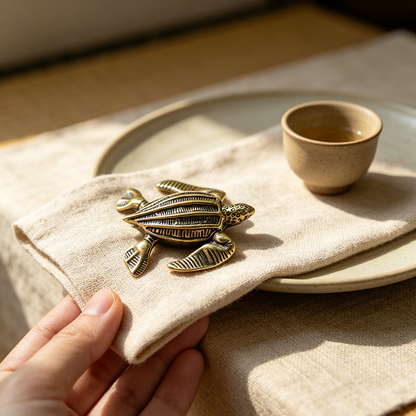 Handcrafted Brass Sea Turtle Figurine – A Symbol of Longevity and Protection | Zen Ara Grove