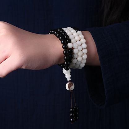 Taiji · Yin Yang 108 Beads Mala Bracelet | Zen Ara Grove