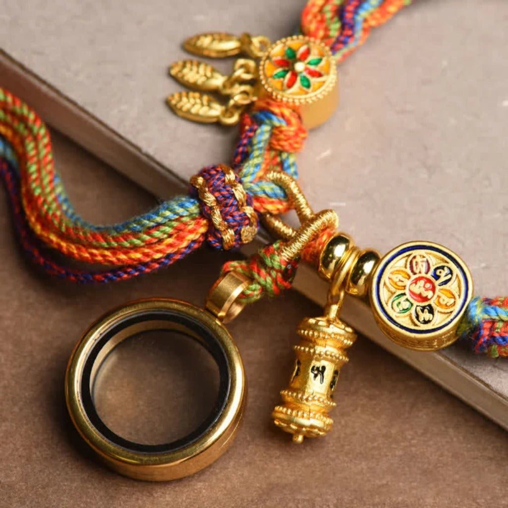 Spin Your Luck Bracelet: Handwoven Color Strings with Secret Charms