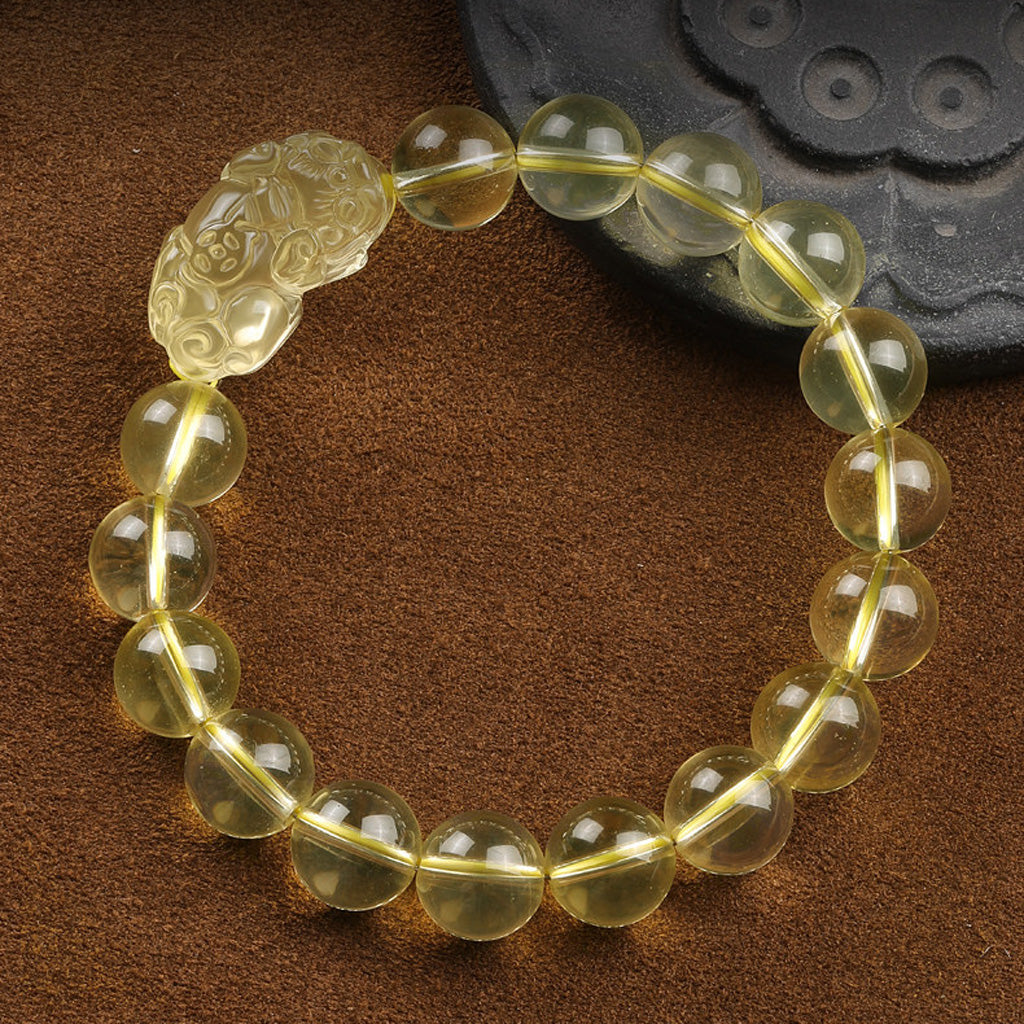 Citrine Pixiu Bracelet – Wealth & Protection | Zen Ara Grove