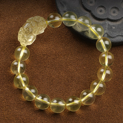 Citrine Pixiu Bracelet – Wealth & Protection | Zen Ara Grove