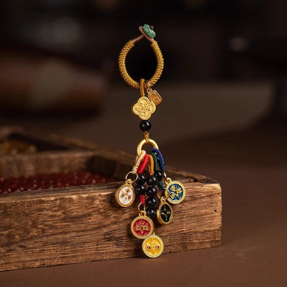 Ethnic Style God of Wealth Keychain Pendant
