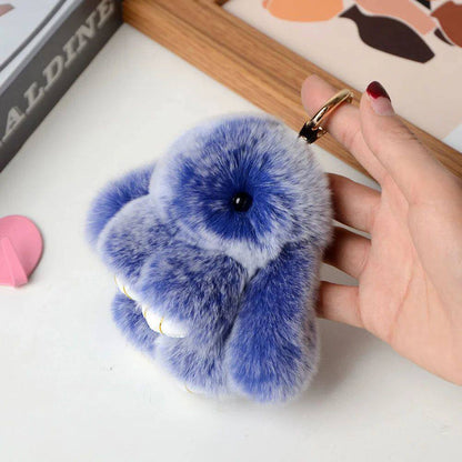 Fluffy Bunny Keychain – Symbol of Warm Blessing | Zen Ara Grove