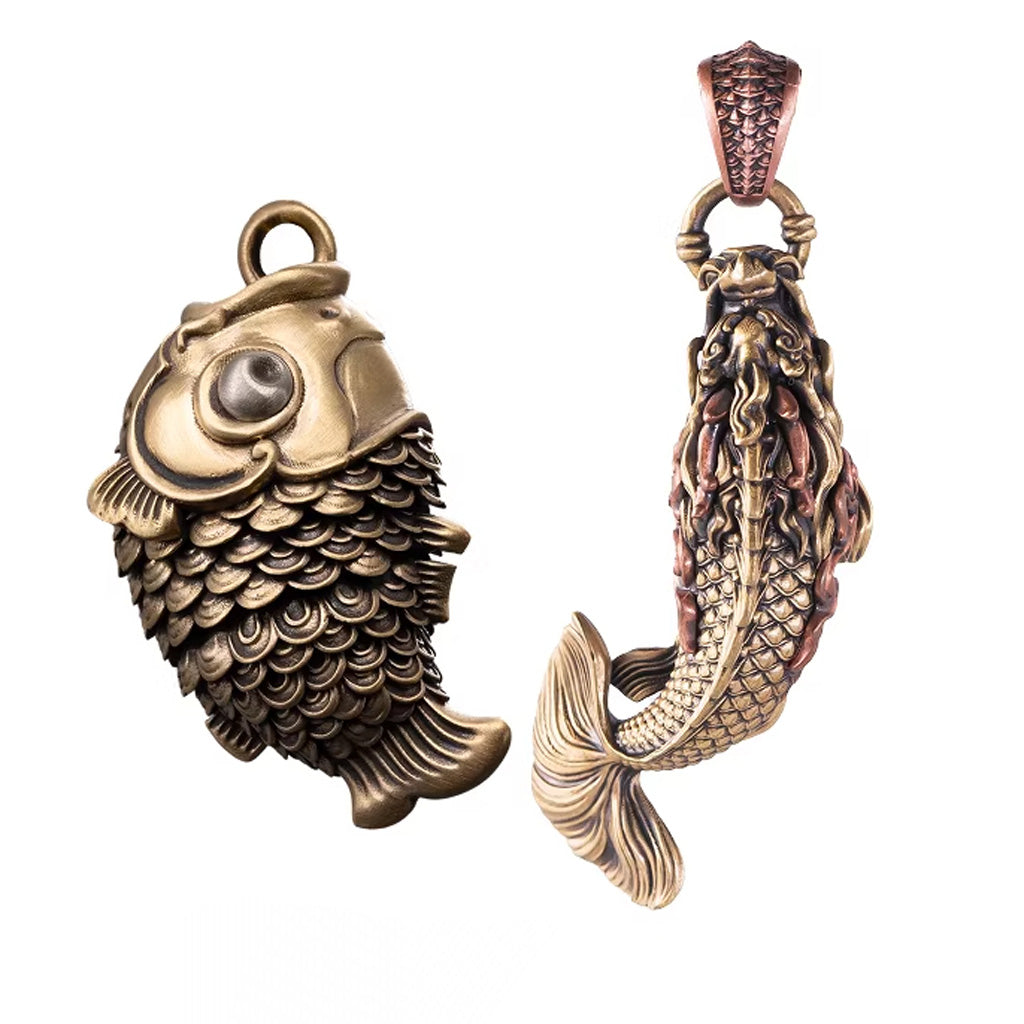 Lucky Koi Fish Pendant – Articulated Moving Tail for Stress Relief | Zen Ara Grove