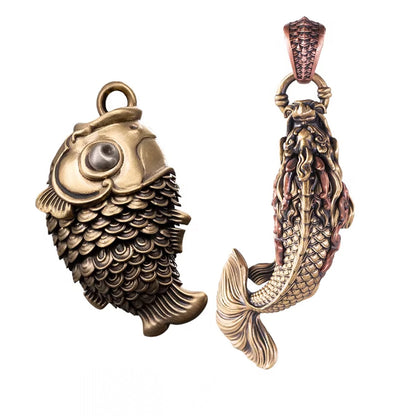 Lucky Koi Fish Pendant – Articulated Moving Tail for Stress Relief | Zen Ara Grove