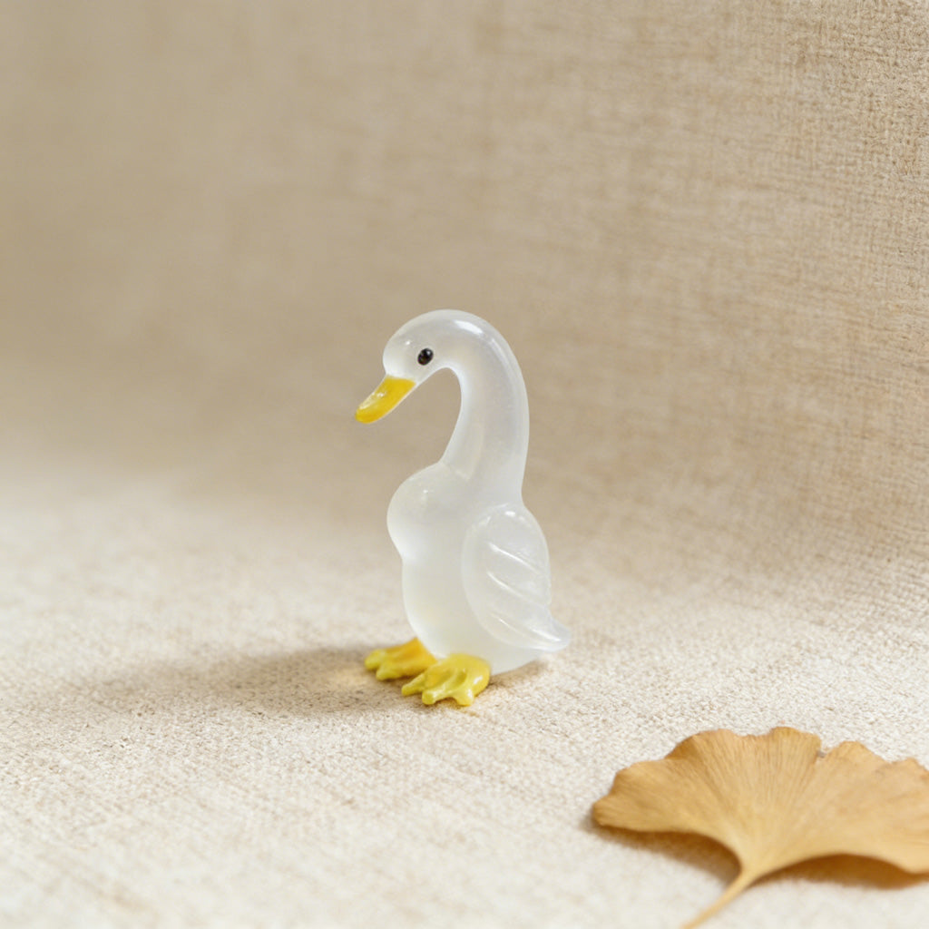 Peaceful Glass Duck Figurine – Bringing Calm Energy and Joy to Your Space | Zen Ara Grove