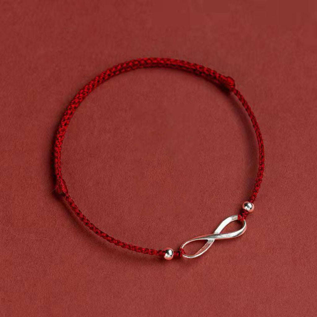 Zen S925 Silver Infinity Symbol Red Rope Bracelet | Zen Ara Grove