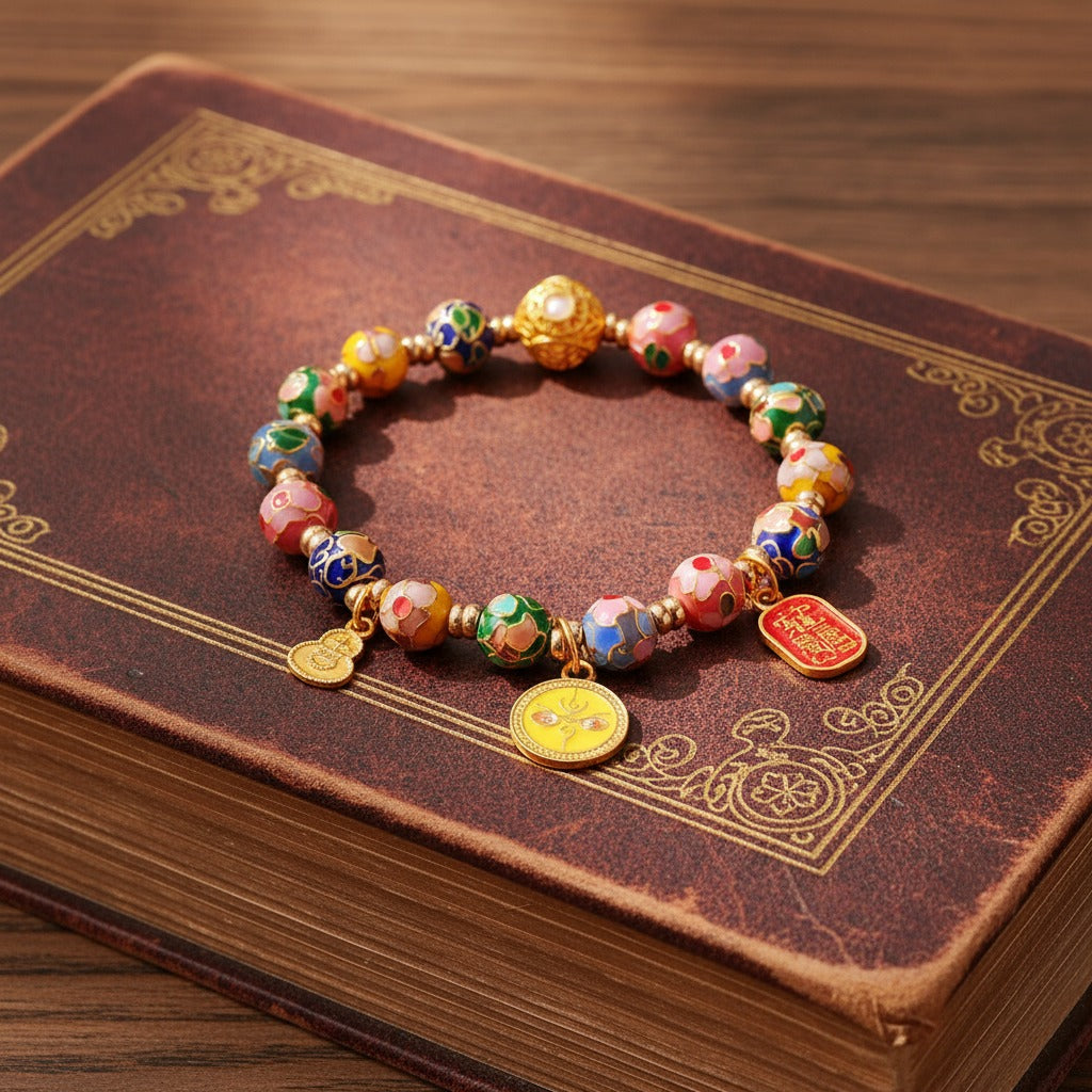 $9.99 LIMITED TIME OFFER Feng Shui Cloisonné Prosperity Bracelet | Zen Ara Grove