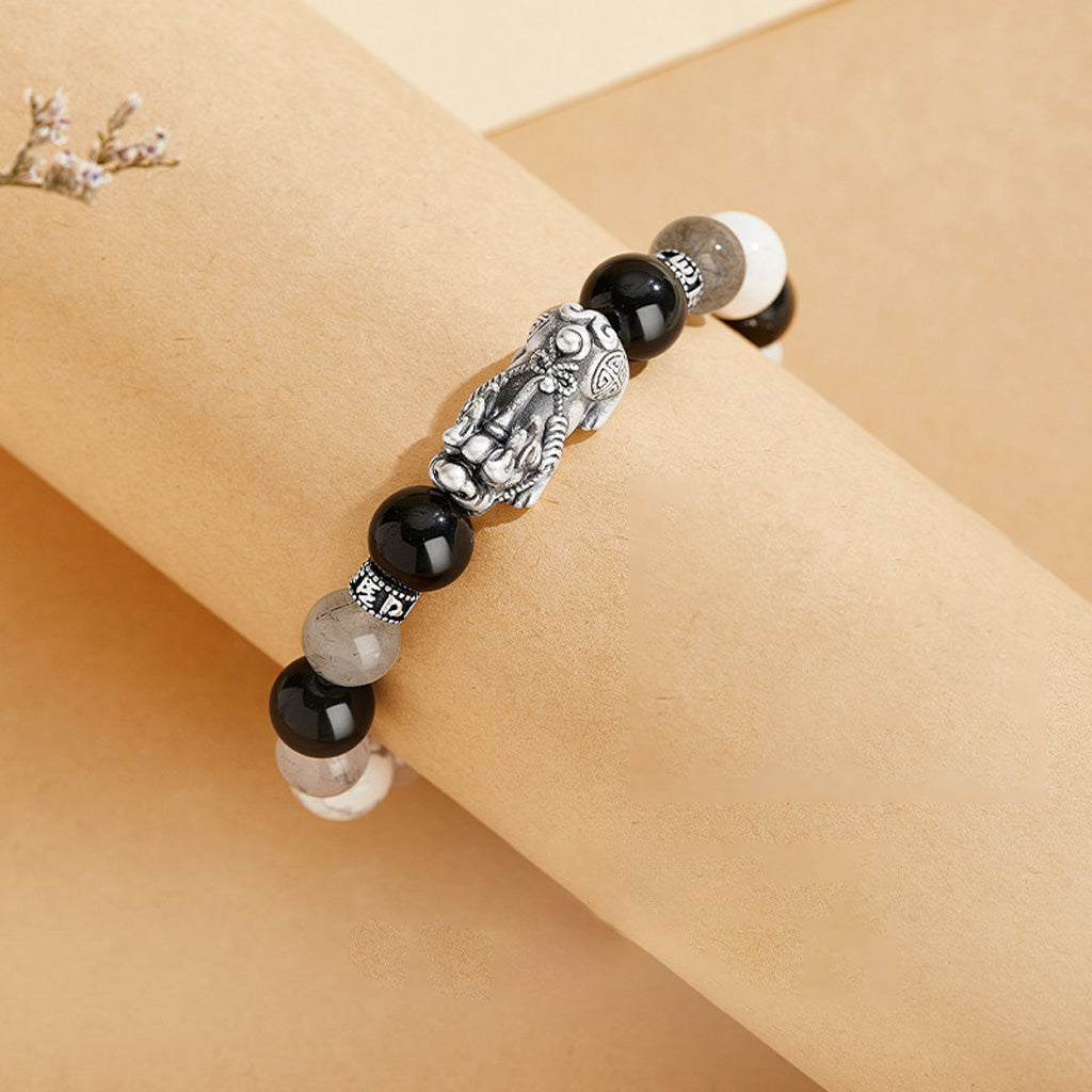 999 Sterling Silver Adjustable Pixiu Couple Bracelet – Blessing of Wealth and Togetherness | Zen Ara Grove