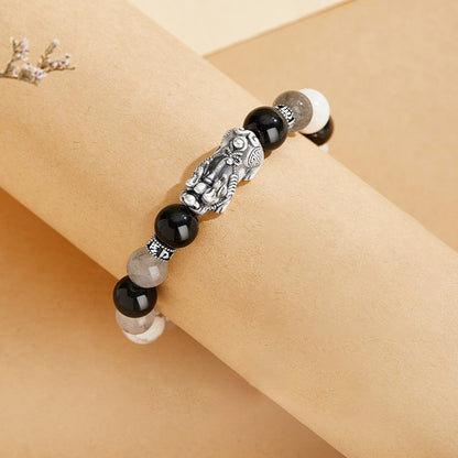 999 Sterling Silver Adjustable Pixiu Couple Bracelet – Blessing of Wealth and Togetherness | Zen Ara Grove