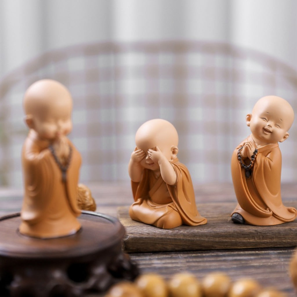 Cute Zen Monk Figurines| Zen Ara Grove