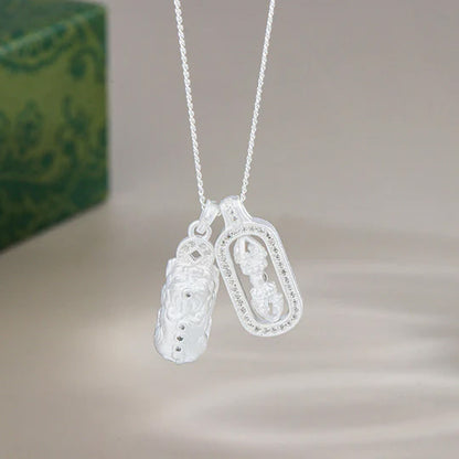 S925 Sterling Silver Pixiu Vajra Pendant Necklace – Prosperity & Protection | Zen Ara Grove