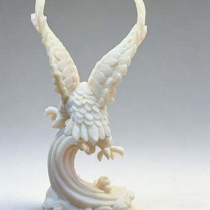 Hand-Carved Tagua Nut Eagle Figurine – Symbol of Vision, Strength & Success | Zen Ara Grove