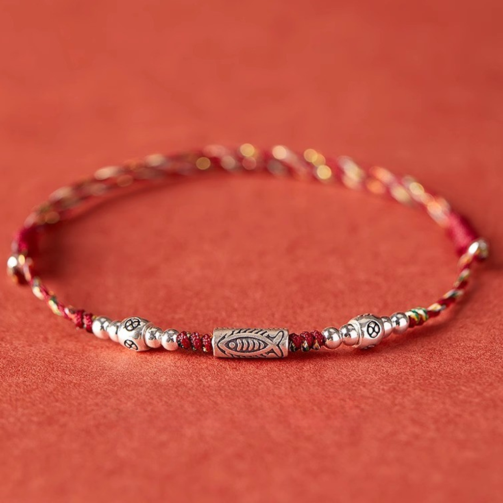 Adjustable Koi-Inspired Fish Motif Bracelet or Anklet with S925 Silver Option