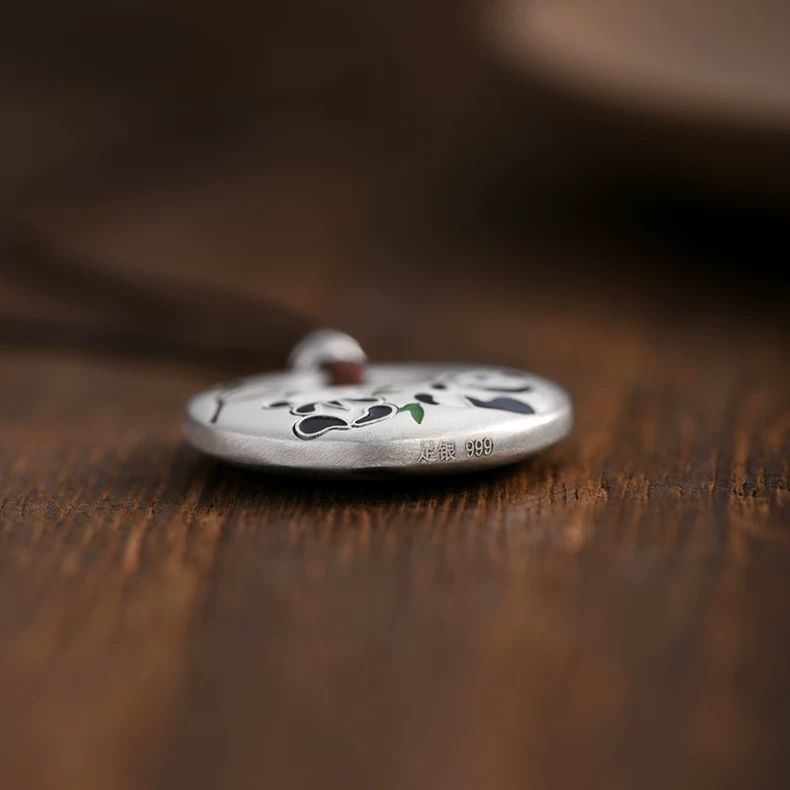 Panda Enamel Pendant – Chinese Zen Harmony Amulet