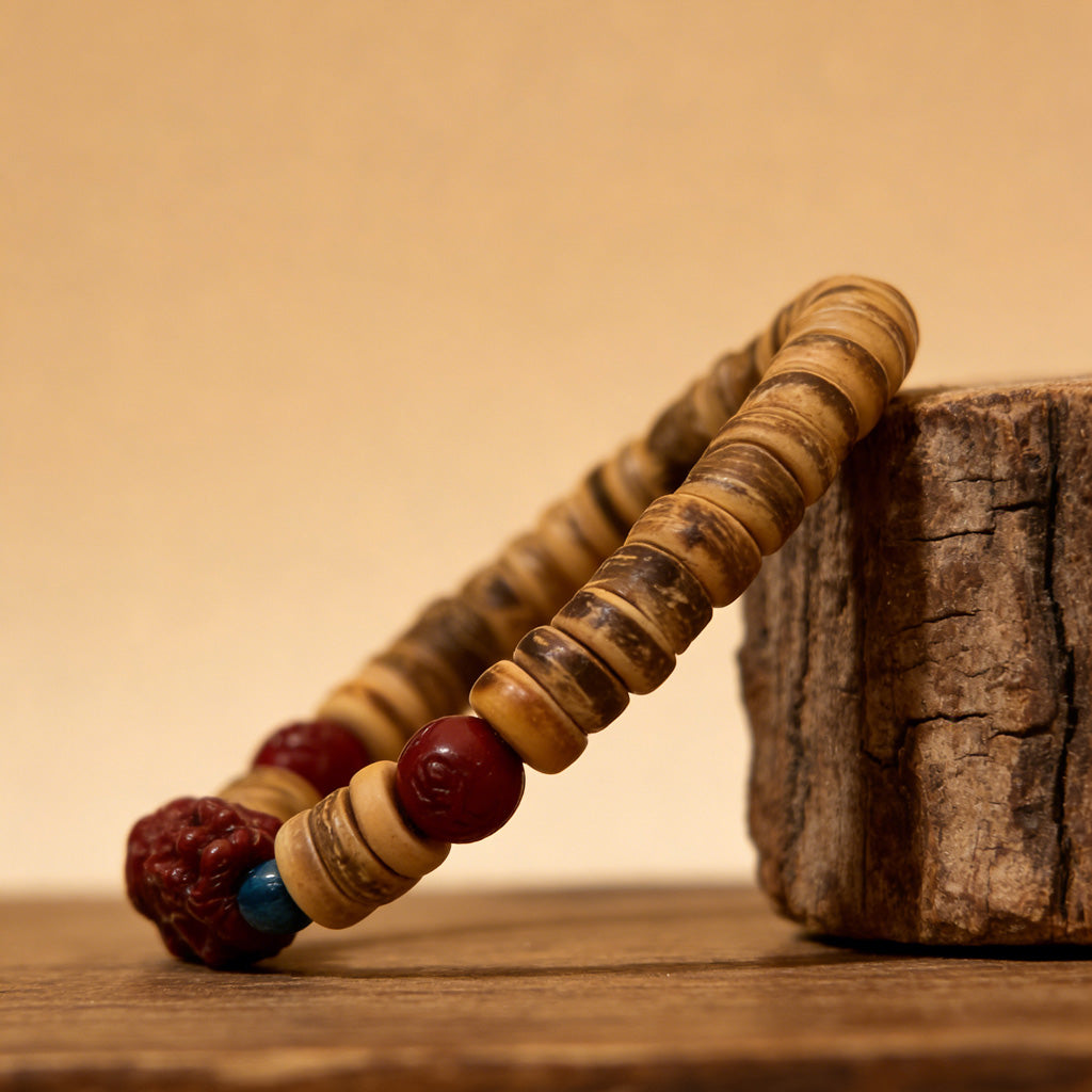 Limited Time Offer · Coconut Shell & Cinnabar Pixiu Layered Bracelet Set – Charm of Prosperity | Zen Ara Grove