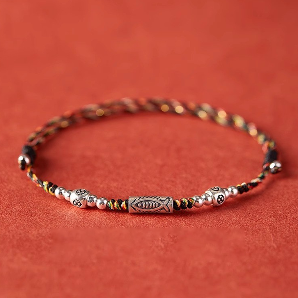 Adjustable Koi-Inspired Fish Motif Bracelet or Anklet with S925 Silver Option