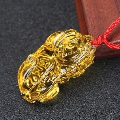Limited Time Offer · Purple Crystal Glass Pixiu Pendant – Symbol of Blessing and Good Fortune | Zen Ara Grove