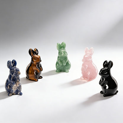 Hand‑Carved Natural Crystal Bunny – Brings Calm Energy and Joy | Zen Ara Grove