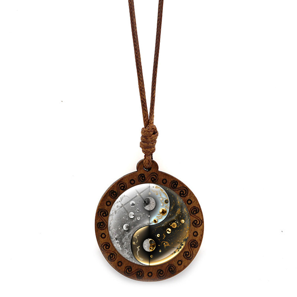Limited Time Offer · Yin-Yang Galaxy Wood Necklace – Balance & Harmony | Zen Ara Grove