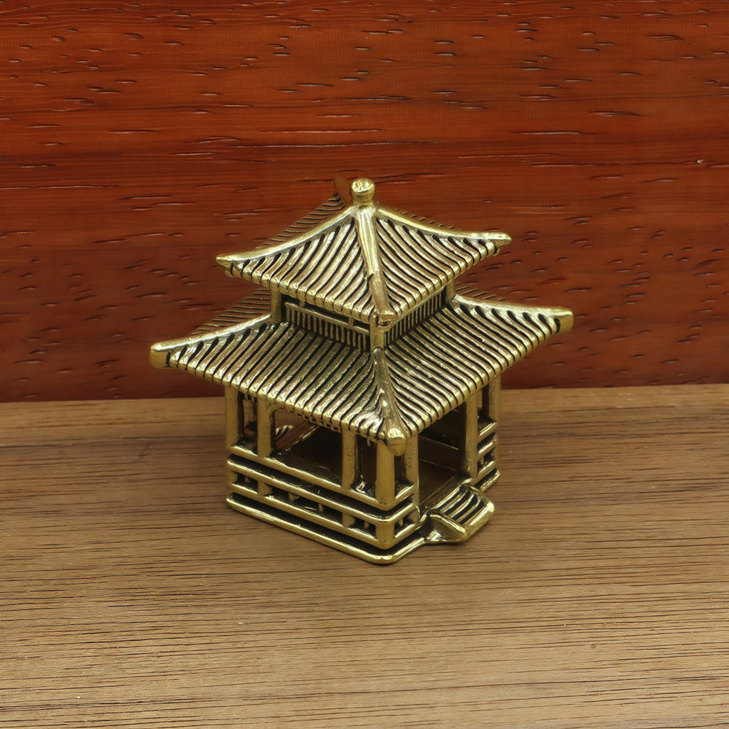 Limited Time Offer · Handcrafted Brass Miniature Pavilion Set – Symbol of Serenity and Wisdom | Zen Ara Grove